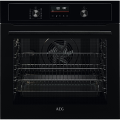 AEG 6000 Series BPX535061B Built In Electric Single Oven and Pyrolytic Cleaning - Black 