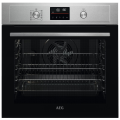 AEG 6000 Series BPX535061M Built In Electric Single Oven and Pyrolytic Cleaning - Stainless Steel 