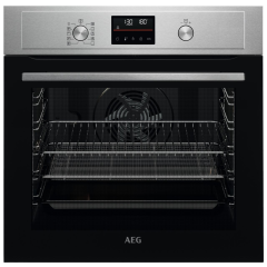 AEG 6000 Series BPX535A61M Built In Electric Single Oven and Pyrolytic Cleaning - Stainless Steel 