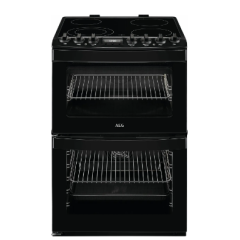 Aeg CCB6741ACB 6000 Steambake 60Cm Double Oven Electric Cooker With Ceramic Hob