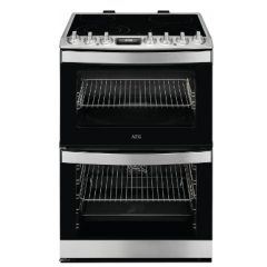 Aeg CCB6741ACM 6000 Steambake 60Cm Wide Double Oven Electric Cooker With Ceramic Hob 