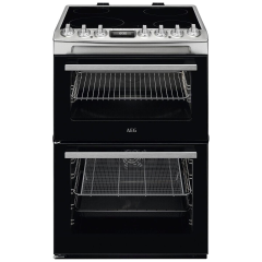 Aeg CCX6740ACM Aeg 6000 Steambake 60Cm Electric Cooker With Ceramic Hob - Stainless Steel - A Rated