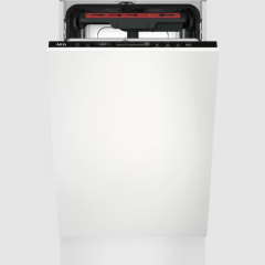 AEG 7000 Glasscare FSE74507Z Fully Integrated Slimline Dishwasher - Black Control Panel with Sliding Door Hinge Kit
