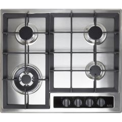 Aeg HGB64420YM 60Cm Gas Hob - Stainless Steel