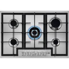 Aeg HGB75400SM 74Cm Gas Hob - Stainless Steel