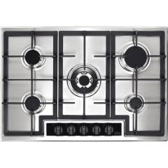 Aeg HGB75420YM 74Cm Gas Hob - Stainless Steel