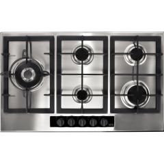 Aeg HGB95522YM 86Cm Gas Hob - Stainless Steel