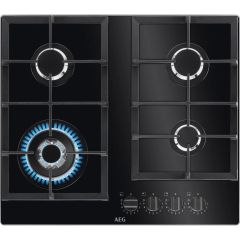 Aeg HKB64420NB 59Cm Gas Hob - Black