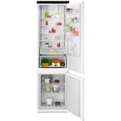 Aeg OSC7C191ES 188cm 70/30 Integrated Frost Free Fridge Freezer with Sliding Door Hinge - White