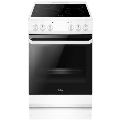 Amica AFC1530WH 50Cm Ceramic Single Cavity Cooker With Ceramic Hob A Rated