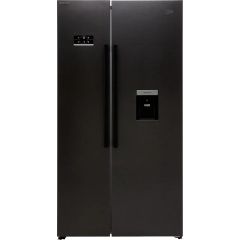 Beko ASD2341VB Harvestfresh™ Non-Plumbed Frost Free American Fridge Freezer - Black Steel