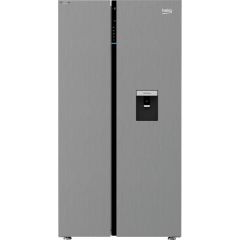 Beko ASD234FVPX Harvestfresh American Fridge Freezer - Brushed Steel