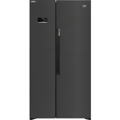 Beko ASL1442VPZ Harvestfresh™ Frost Free American Fridge Freezer - Black Steel