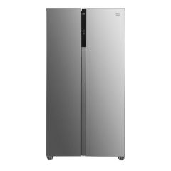 Beko ASL1532PX Frost Free American Fridge Freezer - Brushed Steel