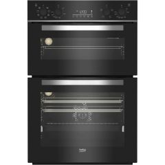 Beko BBDM243BOC Recyclednet® Built In Electric Double Oven - Black / Glass