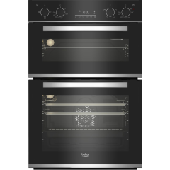 Beko bPRO 500 BBXDF25300X Built In Electric Double Oven - Black 