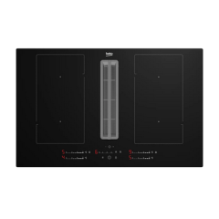 Beko HIXI84700UP Beko Hixi84700up 80Cm Venting Induction Hob - Black Glass - For Ducted/Recirculatin