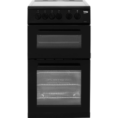 Beko KDC5422AK 50cm Electric Cooker with Ceramic Hob - Black 