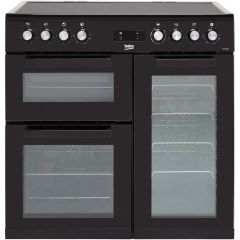 Beko KDVC90K 90Cm Electric Range Cooker With Ceramic Hob - Black