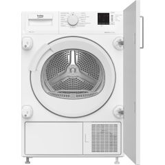 Beko NTIKP81131W Beko Ntikp81131w Integrated 8Kg Heat Pump Tumble Dryer - White - A++ Rated