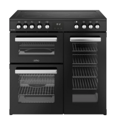 Belling 444411791 COOKCENTRE 90E BLK Belling Cookcentre 90E 444411791 90Cm Electric Range Cooker Wit