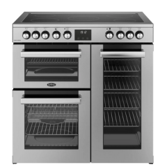 Belling 444411792 COOKCENTRE 90E STA Belling Cookcentre 444411792 90E 90Cm Electric Range Cooker Wit