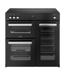 Belling 444411795 COOKCENTRE 90EI BLK 444411795 Cookcentre 90Ei 90Cm Electric Range Cooker With Indu
