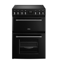 Belling 444411810 FARMHOUSE 60E BLK 444411810 60Cm Wide Double Oven Mini Range Electric Cooker With 