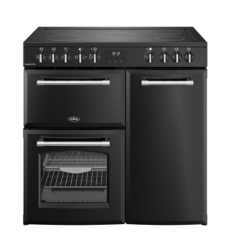 Belling 444411817 FARMHOUSE 90E BLK 444411817 Farmhouse 90E 90Cm Electric Range Cooker With Ceramic 