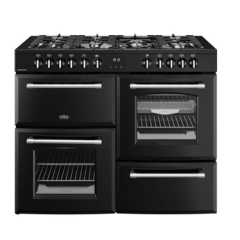 Belling 444411838 FARMHOUSE 110DF BLK 444411838 Farmhouse 110Df 110Cm Dual Fuel Range Cooker - Black