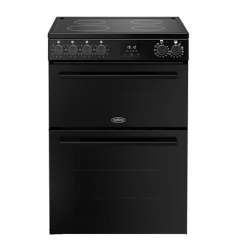 Belling 444412049 FSA VISION 60E BLK 444412049 60Cm Double Oven With Ceramic Hob