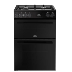 Belling BEL FSA VISION 60DF 444412047 60Cm Dual Fuel Double Oven In Black