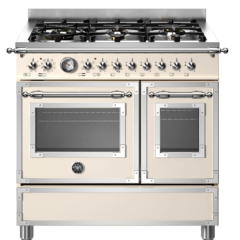 Bertazzoni HER96L2EAVT Heritage Series HER96L2EAVT 90cm wide Dual Fuel Range Cooker with Gas Hob