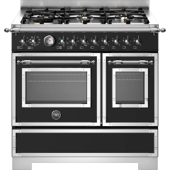 Bertazzoni HER96L2ENET2 Heritage Series HER96L2ENET2 90cm wide Gas Range Cooker - Matt Black