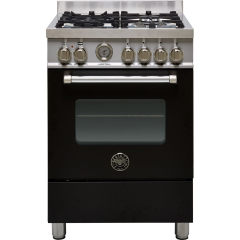 Bertazzoni Master Series MAS64L1ENEC 60cm Freestanding Dual Fuel Cooker - Matt Black 