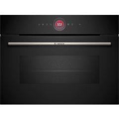 Bosch CMG7241B1B Serie 8 Built In Compact Electric Single Oven With Microwave Function - Black