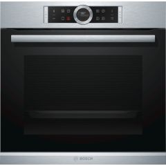 Bosch HBG674BS1B Single Pyrolytic Electric Oven In Brushed Steel