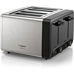 Bosch TAT4P440GB Designline Plus 4 Slot Toaster With Variable Controls - Stainless Steel