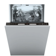 Candy CDIH 2L952-80 Integrated Slimline Dishwasher - Black Control Panel With Fixed Door Fixing Kit