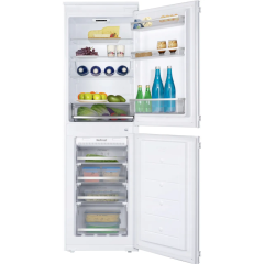 Cda FW653 177cm 50/50 Integrated Frost Free Fridge Freezer with Sliding Door Hinge - White