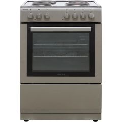 Electra SE60S/2 Cooker With Solid Plate Hob - Silver