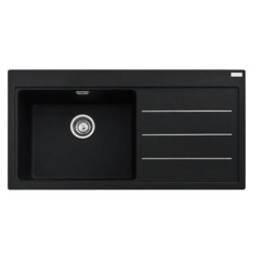 Franke MTF611RON ONYX Franke Mythos Fusion Onyx Black Single Bowl 100Cm Right Hand Drainer