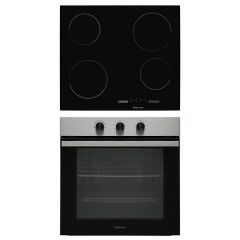 Hisense Bi6061cxuk Built In Electric Single Oven And Ceramic Hob Pack - Stainless