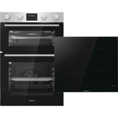 Hisense BI6095HIXUK Built In Electric Double Oven and Induction Hob Pack - Stainless Steel / Black 