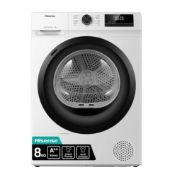 Hisense DH1Q802BW2 Hisense 1Q Series Dh1q802bw2 8Kg Heat Pump Tumble Dryer - White - A++ Rated