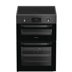 Hotpoint HDE6IDC2SA 60Cm Wide Double Oven Electric Cooker With Induction Hob