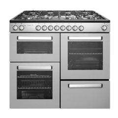 INALTO IR100DFMCSL Inalto Class 2 100Cm Dual Fuel Range Cooker In Silver