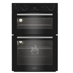 Indesit DII 10D B Indesit Dii 10D B Built In Electric Double Oven - Black - A/A Rated