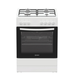 Indesit I6G3PMW/UK 60Cm Single Oven Dual Fuel Cooker - White - A Rated