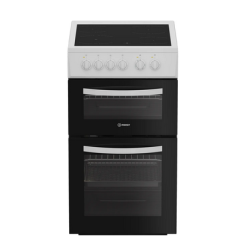 Indesit ITE5VMW 50Cm Wide Single Oven Electric Cooker With Ceramic Hob